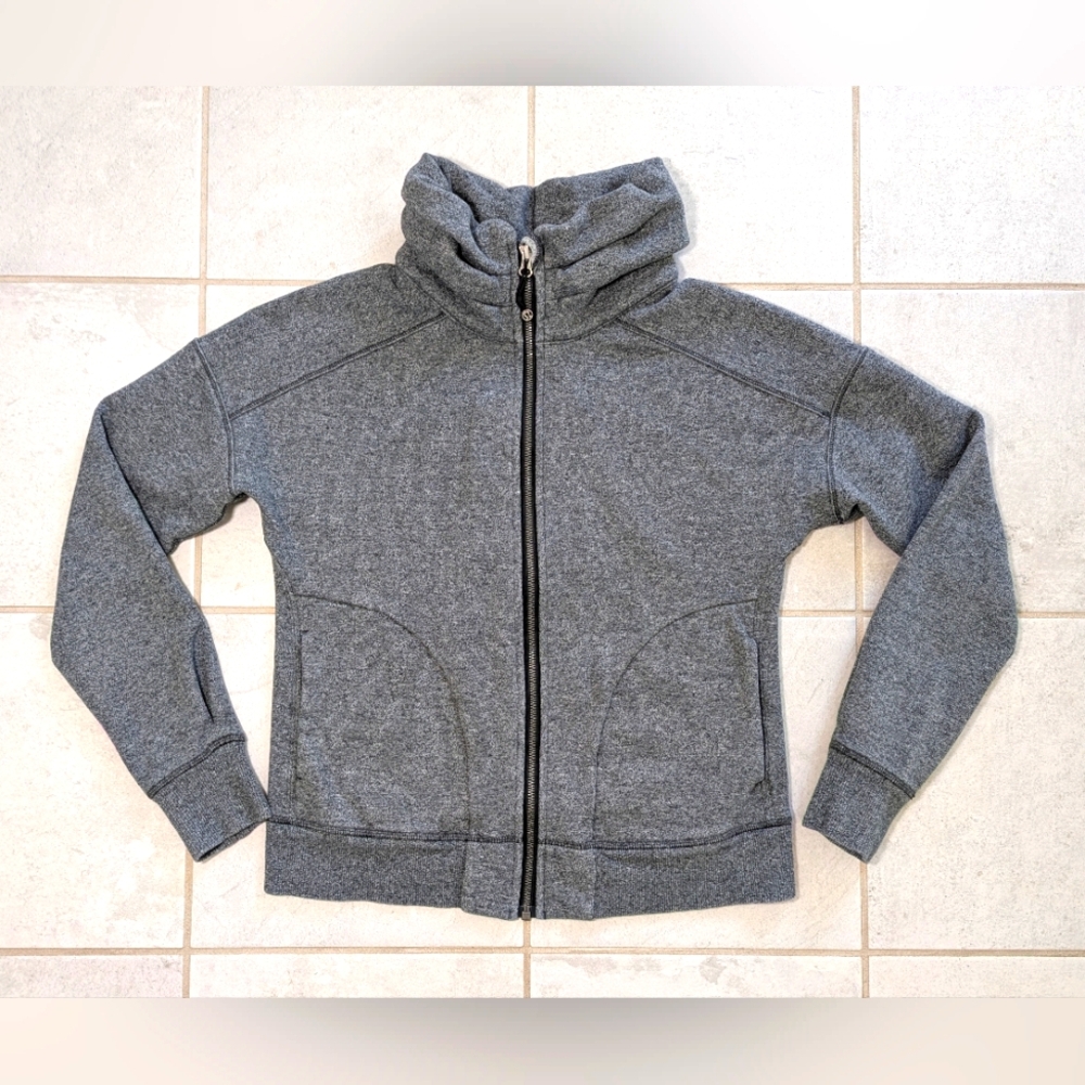 Lululemon Size 8 Zip Sweatshirt Gray Hug It Out Jacket